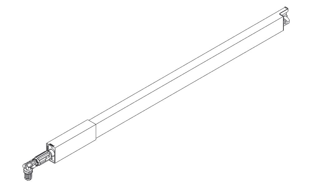 Blum Antaro CENTRAL gallery rail to suit 450mm silk white, LH