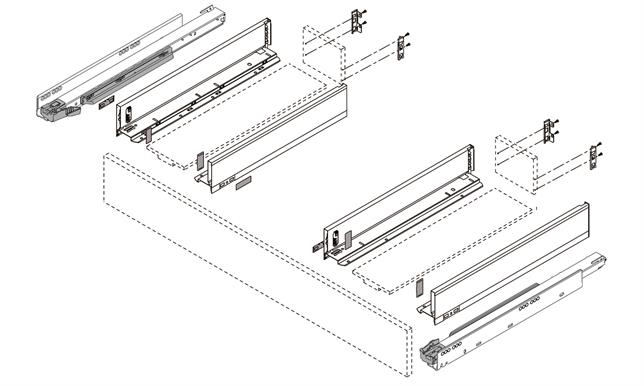Legrabox Blumotion M-Height Sink Drawers