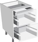 Antaro Metallic Grey 1000mm Cabinet Pack, 1 Internal Cutlery &amp; 2 Pan Drawers