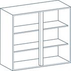 800 x 720mm Wall Unit Carcass in Light Grey (Flat Pack)