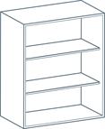600 x 900mm Wall Unit Carcass in Light Grey (Flat Pack)