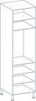 600 x 2150mm Tall Larder Unit Carcass in White (Flat Pack)