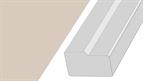 Cornice GL10, 3mtr top fixed Square Bullnose style Super Matt Cashmere