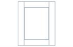 Avanti Quadro 22mm Door, Graphite Grained Paint Effect 645 x 596mm
