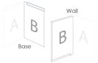 Avanti Opus 22mm Bi-Fold Door (RH Base - LH Wall) Hi-Gloss Cream 715 x 311mm