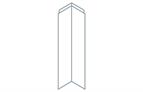 Avanti Legno Horizontal Grain 22mm Corner Post, Grey Ash 715 x 50 x 50mm