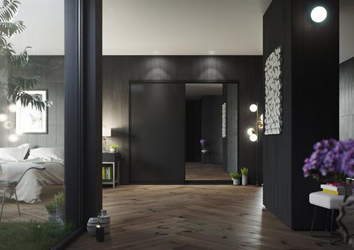 Lucine - Black - Black Acrylic and Mirror