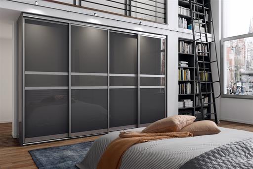 Primo - Aluminium - Kronospan Cobalt Grey Mirror Gloss