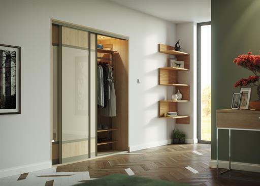 Ronda - Brushed Pearl - Sand Gladstone Oak and Dakar Glass