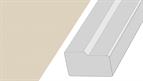 Cornice GL10, 3mtr top fixed Square Bullnose style Painted Oak Cashmere