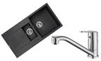 Sink and Tap Pack, Dania Tap and Composite Amsterdam Sink 1.5 Bowl Black