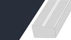 Cornice GL10, 3mtr top fixed Square Bullnose style Super Matt Indigo Blue