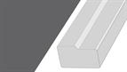 Cornice GL10, 3mtr top fixed Square Bullnose style Super Matt Onyx Grey