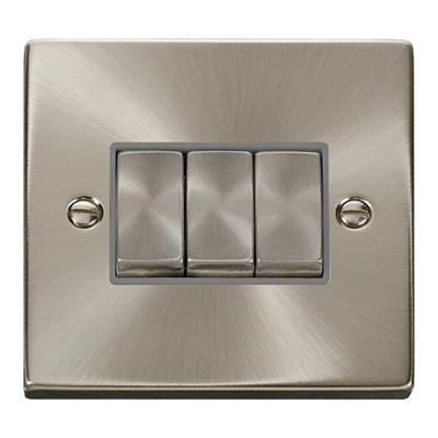 3 Gang 2 Way 10A X Switch