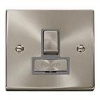 Click 13A Fused 'Ingot' Switched Connection Unit - Grey/Satin Chrome