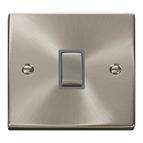 Click 20A 1 Gang DP 'Ingot' Switch - Grey/Satin Chrome