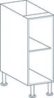 300mm Base Unit Carcass in Light Grey (Flat Pack)