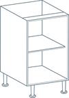 500mm Base Unit Carcass in White (Flat Pack)