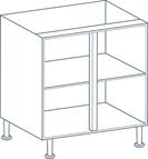 800mm Base Unit Carcass in White (Flat Pack)