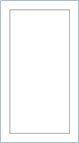 Avanti Juno 18mm Door, Super Matt Angora Grey, 895 x 296mm