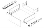 Blum Legrabox with Blumotion C height 500mm carbon black (40kg)