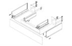 Blum Legrabox sink drawer with Blumotion C height 500mm carbon black (40kg)