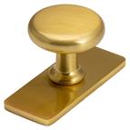 Banbury Knob &amp; Plate Brush Satin Brass, 32mm