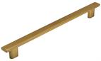 Perugia Bar Handle Ribbed, Satin Brass 192mm centres