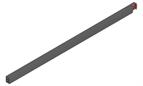 Blum Merivobox longside gallery rail 500mm Orion Grey LH