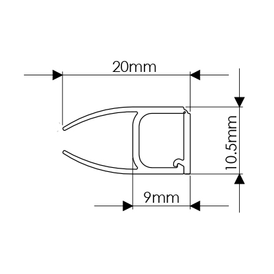Glow Pro CCT Illuminated Glass Shelf Profile