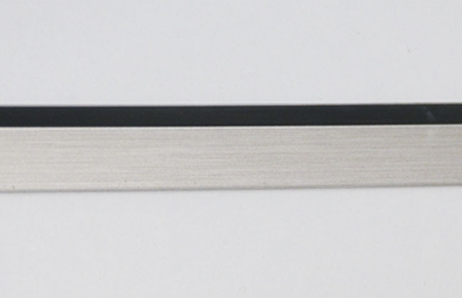 ABS Edging Tape 3D 2 in 1 High Gloss Dark Grey / Stainless Steel 1 x 23mm