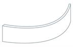 Avanti Opus 22mm Curved Plinth, Matt White 150 x 278mm