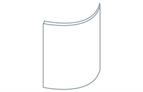 Avanti Opus 22mm Curved Door, Matt White 715 x 320mm