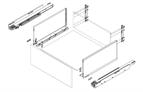 Blum Legrabox with Blumotion F height 500mm stainless steel (40kg)