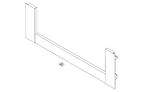 Blum Legrabox 'C' height inner drawer front to suit 600mm (element) s/steel