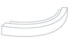 Avanti Opus 38mm Curved Bull Nose Cornice, High Gloss Light Grey 50 x 338mm