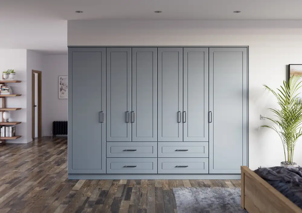 Esquire wardrobe doors in Super Matt Denim